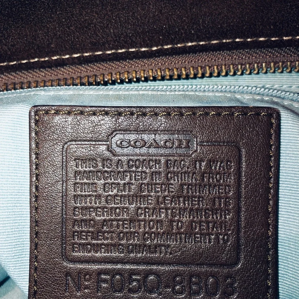 Coach Suede Brown Tote - Picture 8 of 10